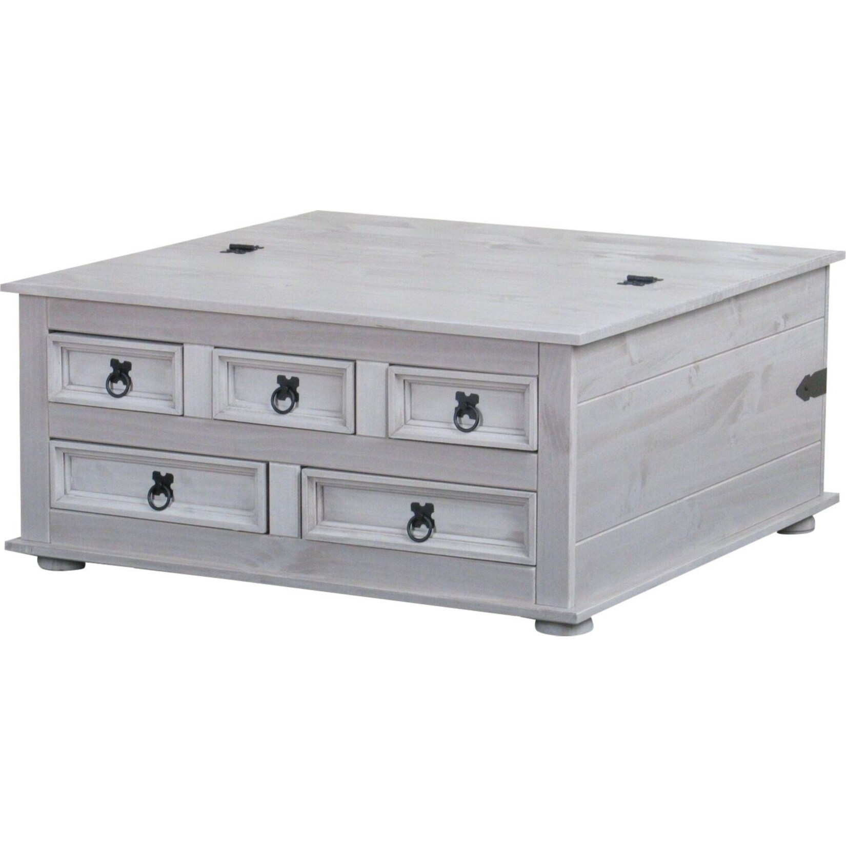 Kiefer Truhentisch New Mexico Mexiko grau massiv Couchtisch Truhe Holztruhe