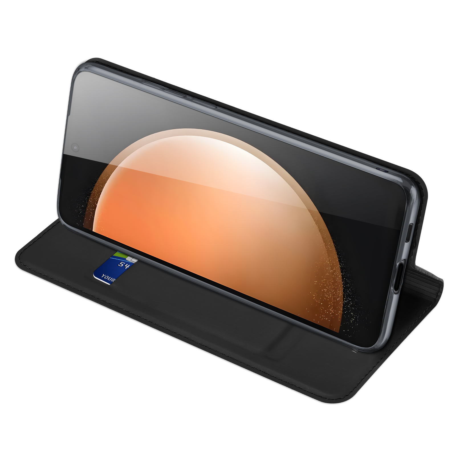 Samsung Galaxy S25 FE Flip Wallet Cover Leder Tasche - Schwarz