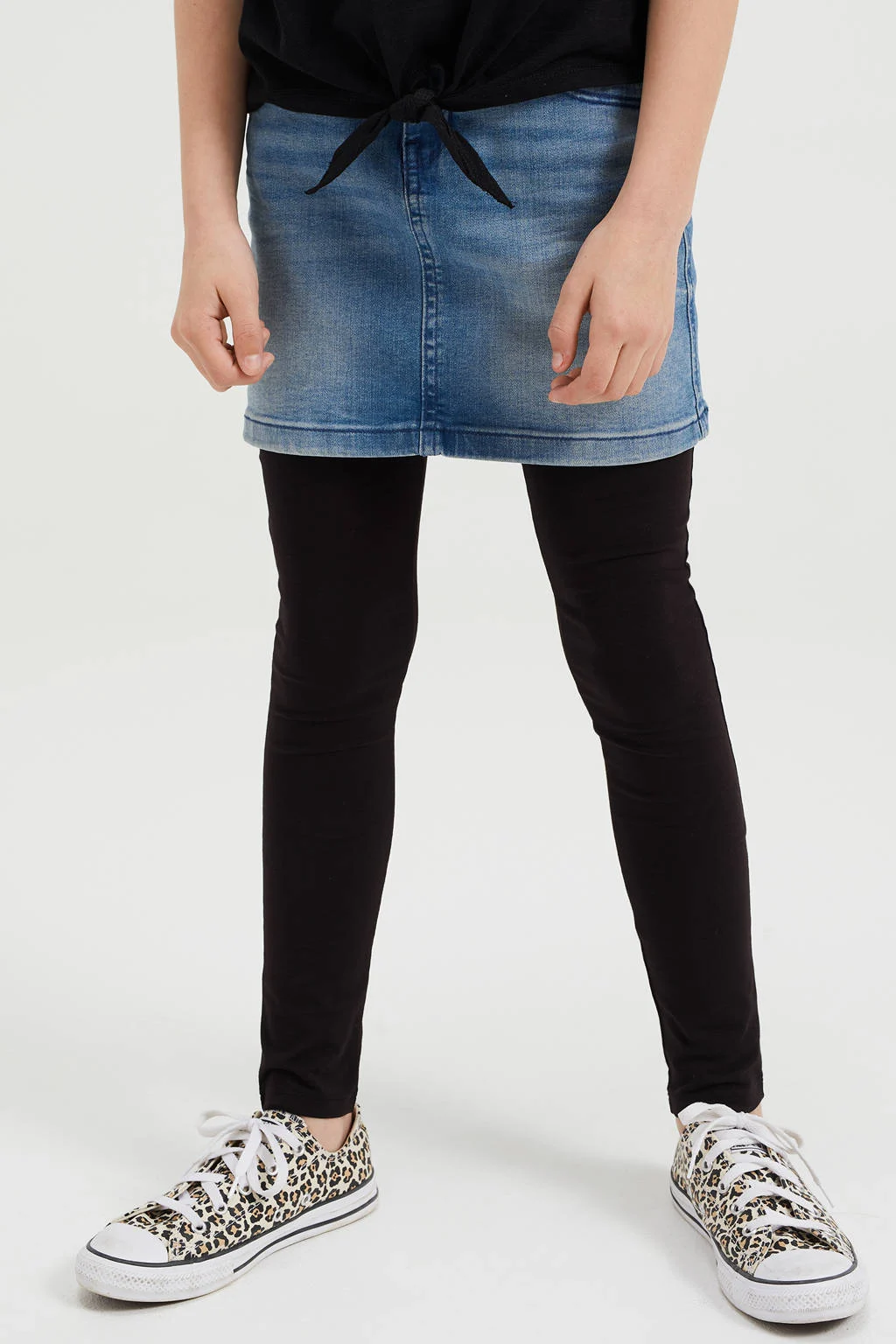 WE Fashion legging - set van 4 donkerblauw