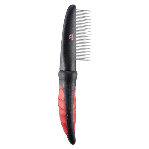 Pente de fácil remoção de pelos, vermelho/preto