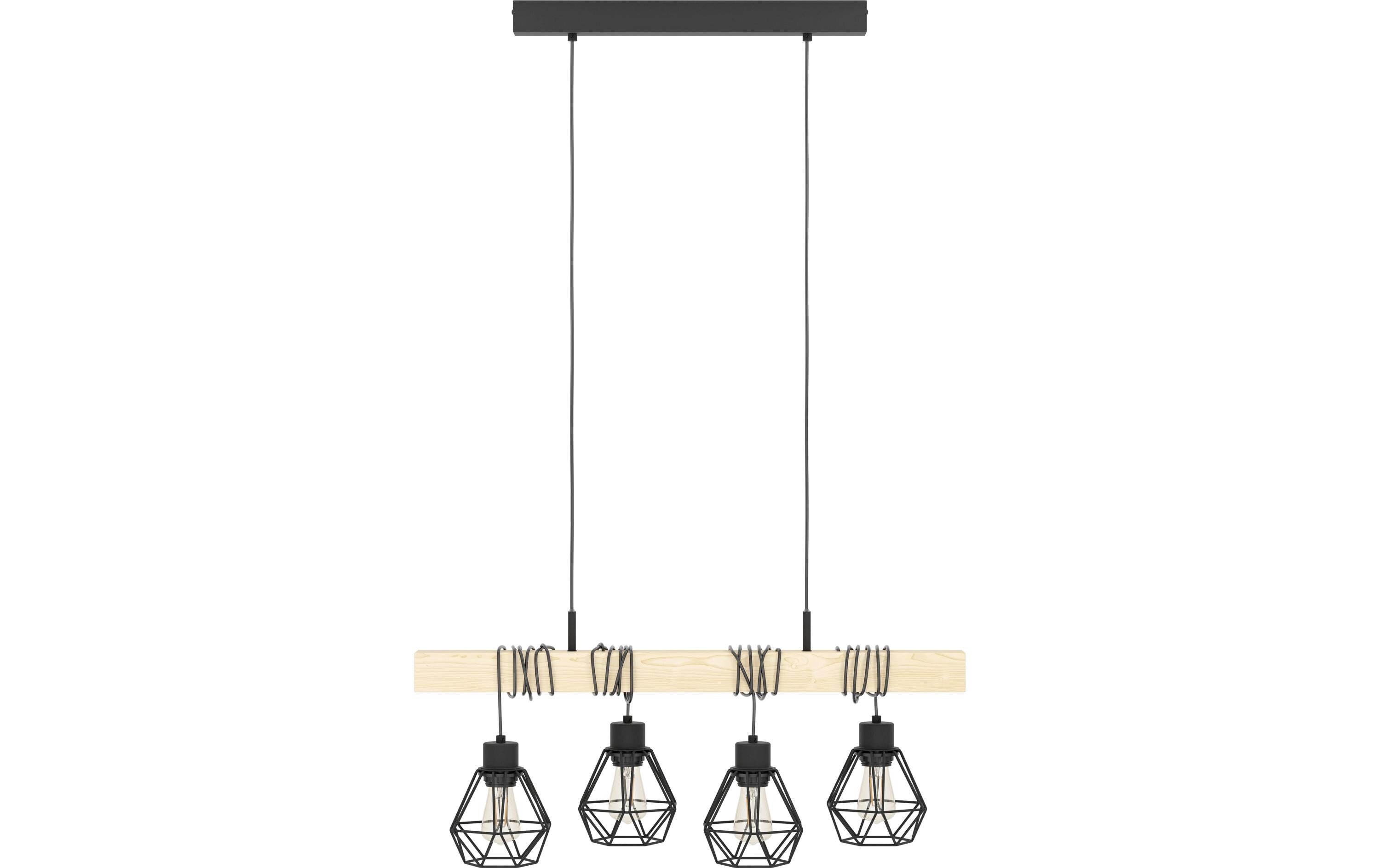 Pendelleuchte TOWNSHEND 5 schwarz exkl. E27 4x60WHängeleuchte