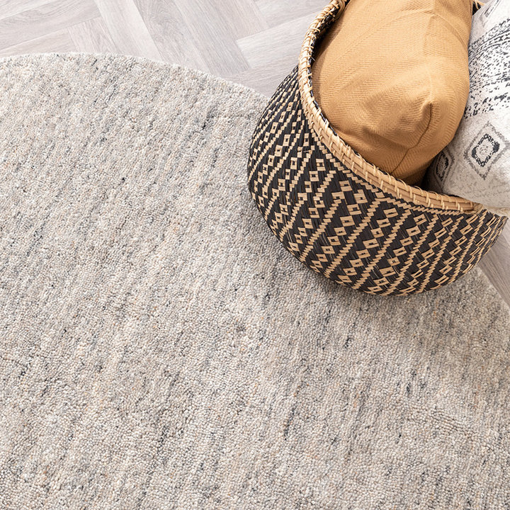 Rond Berber vloerkleed - Aicha Grijs | Comfortabel
