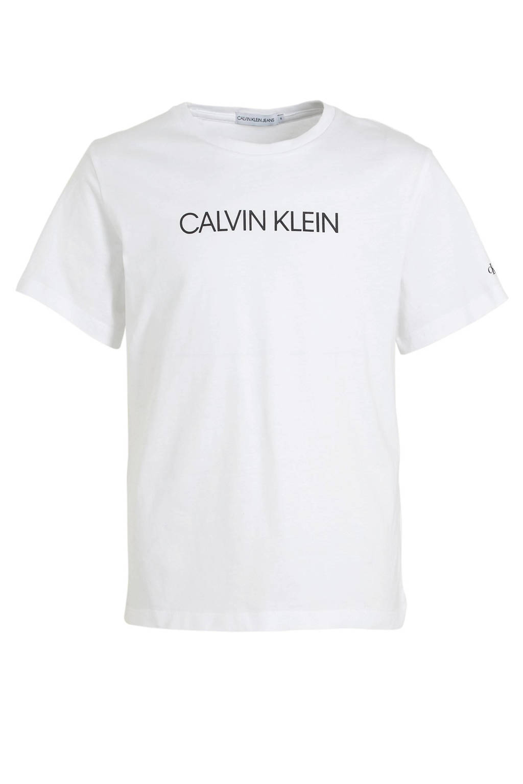 CALVIN KLEIN JEANS unisex T-shirt van katoen wit