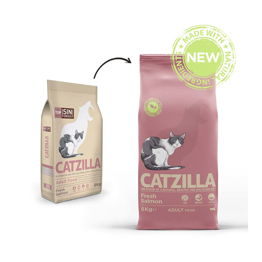 Ração para gatos Catzilla com salmão fresco