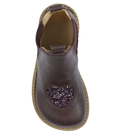 Angulus Stiefel - Chelsea - Aubergine/Tisch