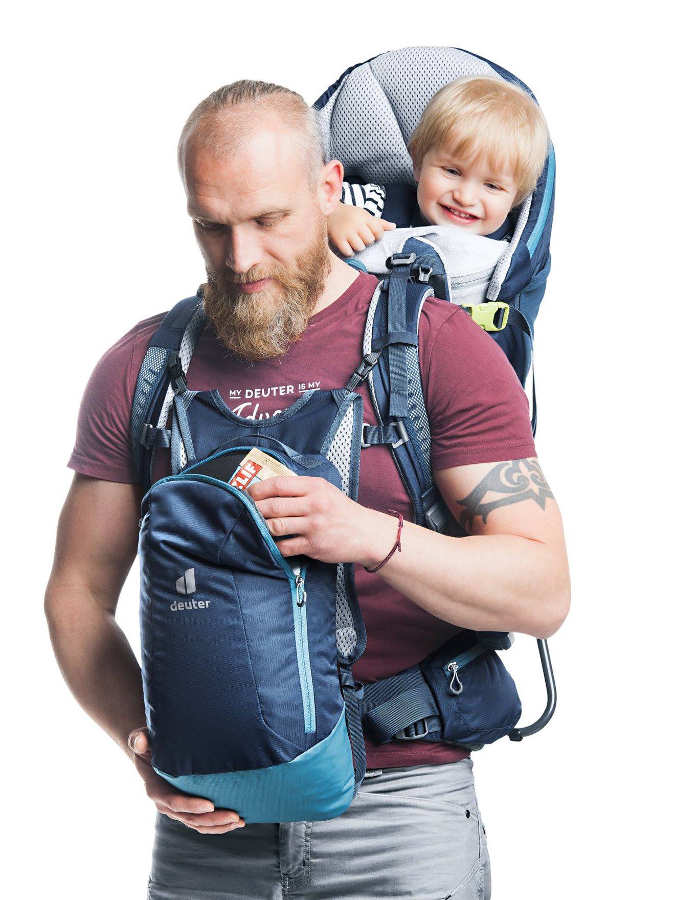 Porta-bebê Kid Comfort Pro DEUTER, azul escuro liso