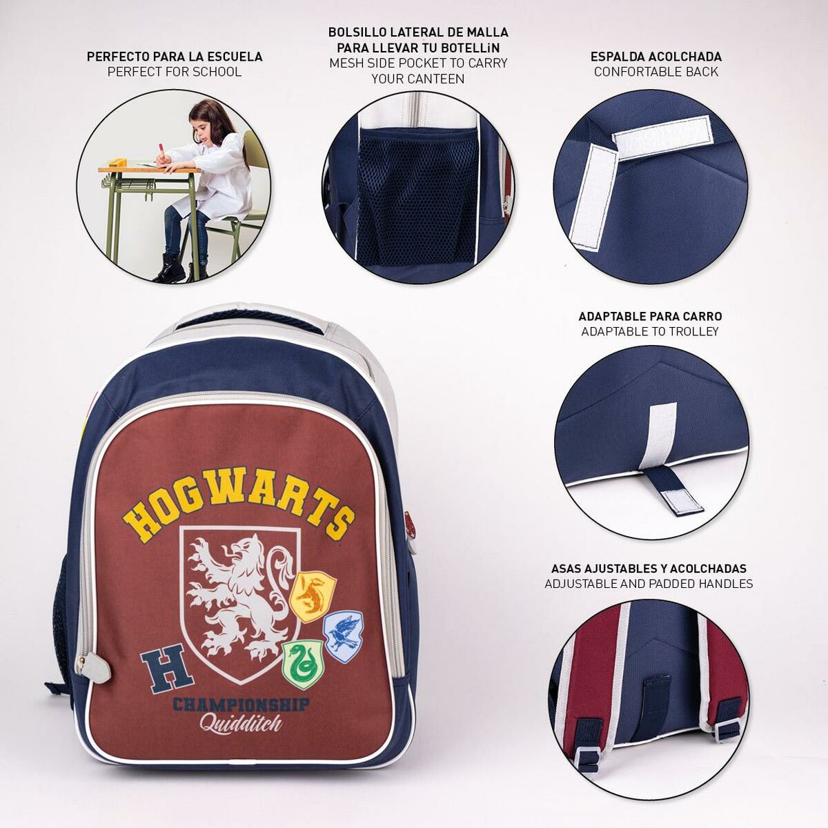 Mochila Escolar de Hogwarts do Harry Potter