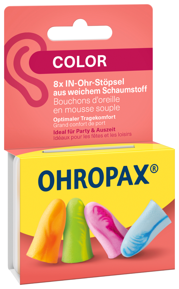 OHROPAX Ohrstöpsel<br>8 Stück, Box, Color Soft