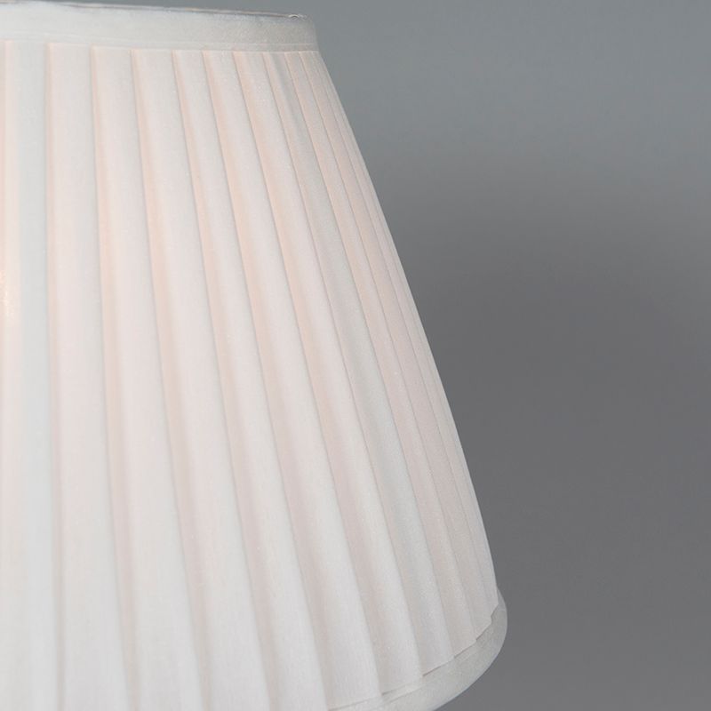 Retro tafellamp messing met Plisse kap crème 35 cm - Kaso