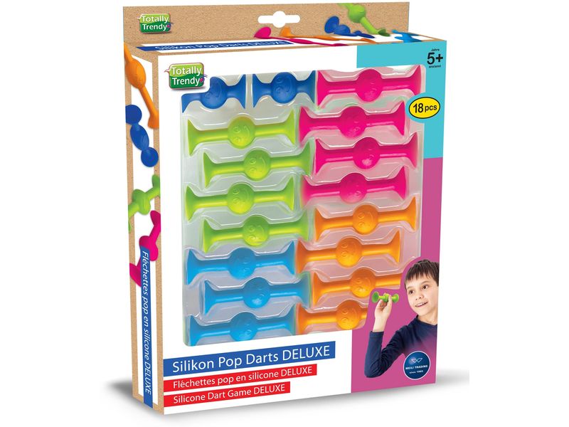 Totally Familienspiel Silikon Pop Darts DELUXE Saugnapf-Wurfspiel