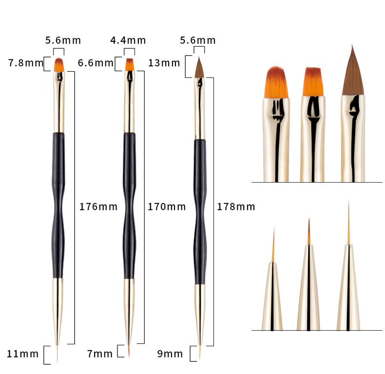 (31-tlg. Set) Nail Art Nageldesign Dekorier Pinsel / Dotting Pen / Liner Pinsel für UV / Acryl Gel - Div. Farben
