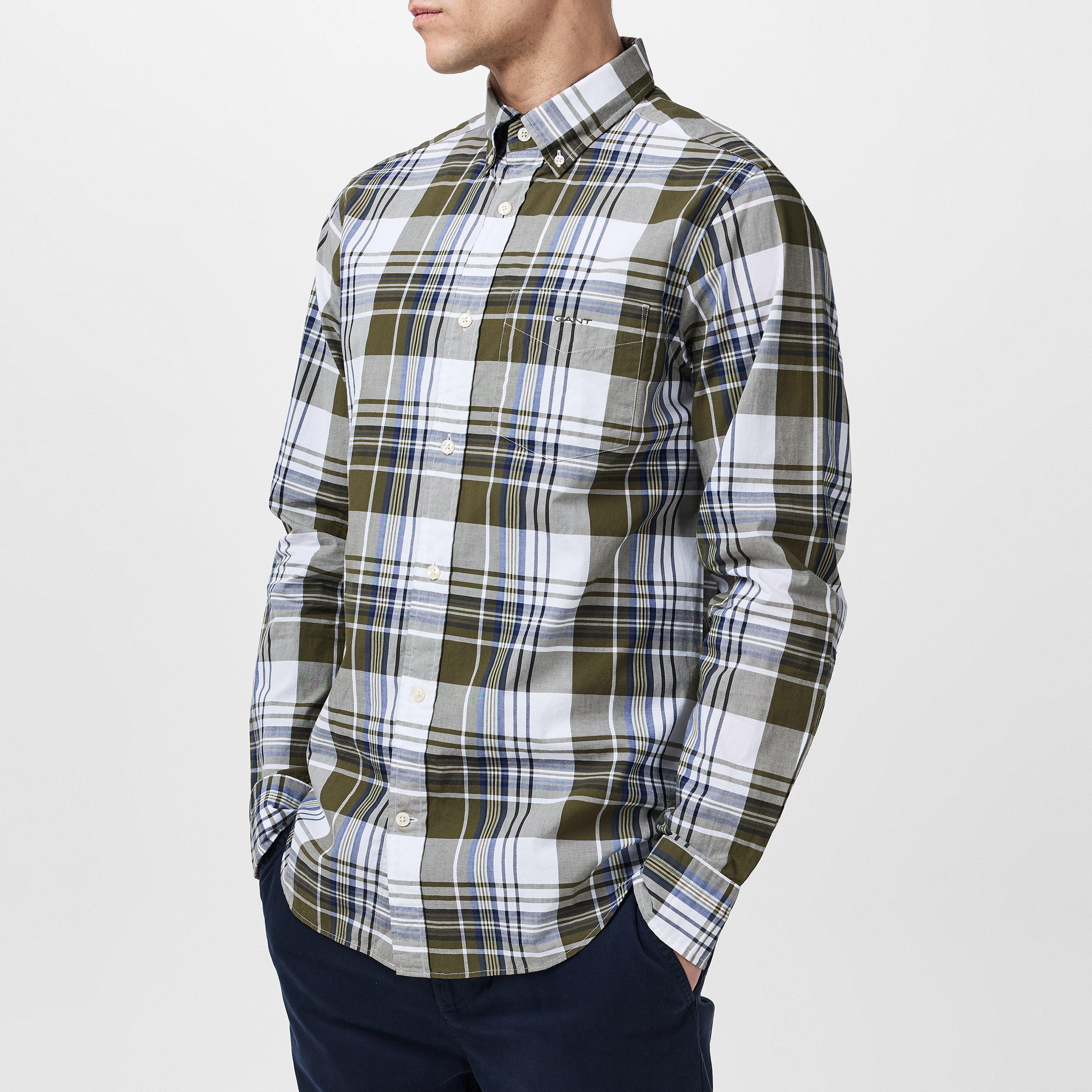 Gant Regular Fit Checked Poplin Shirt