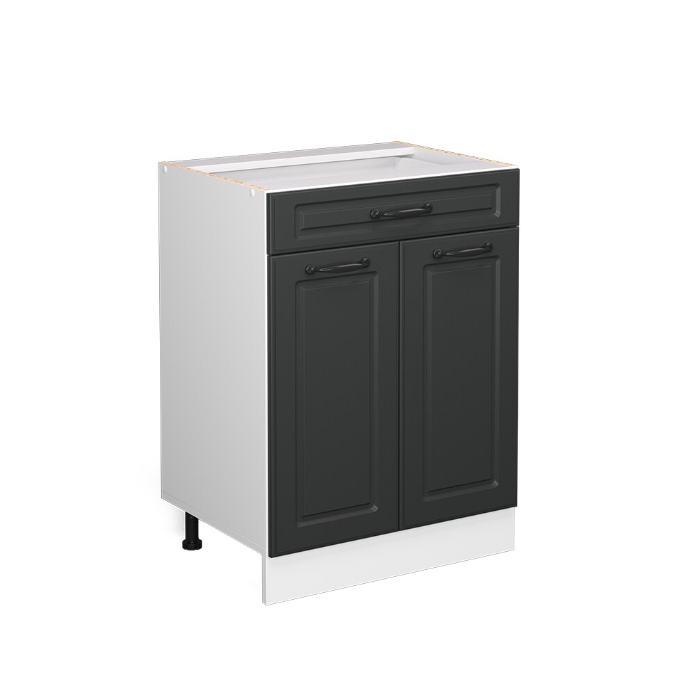 Vicco Schubunterschrank Küchenschrank Küchenzeile Landhaus R-Line 60 cm Weiß-Anthrazit