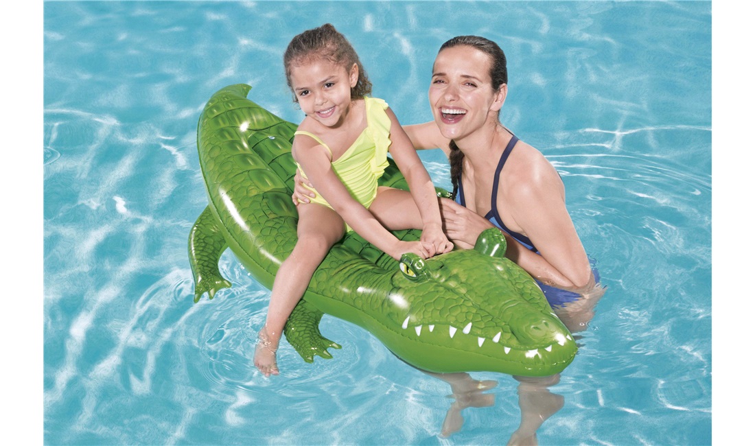 Badedyr Krokodille 152x71 cm oppustelig