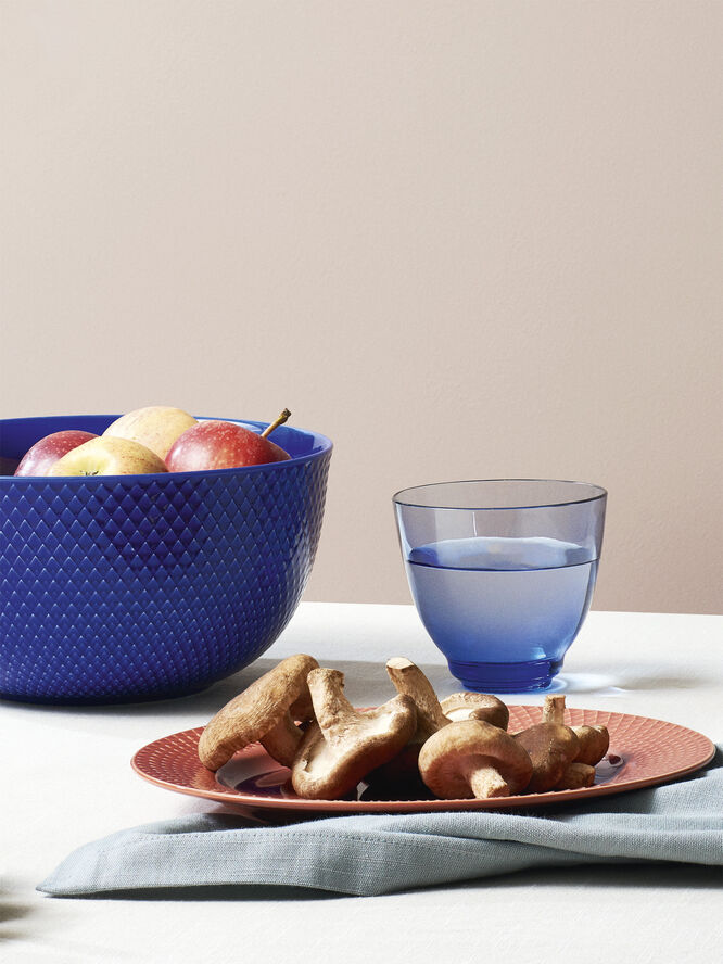 Lyngby Porcelæn Rhombe Frokosttallerken Ø23 cm terracotta porcelæn Rød