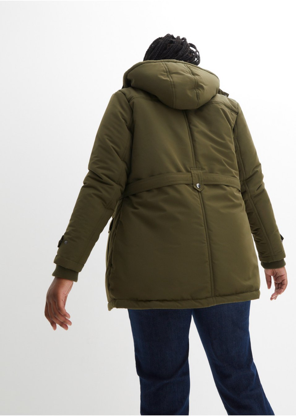 Manteau d'hiver avec capuche en synthétique