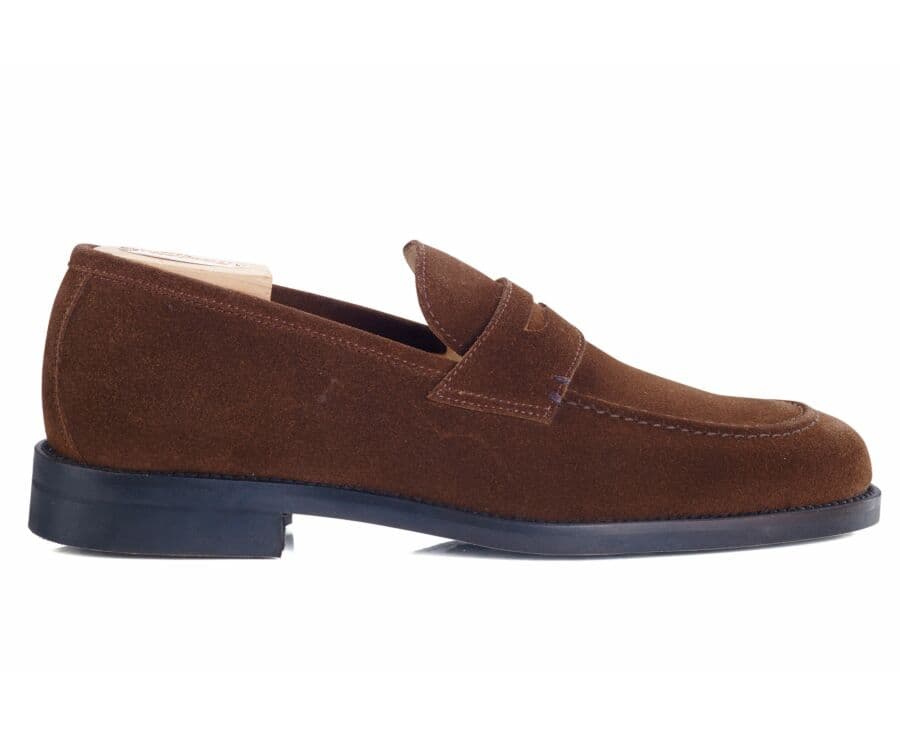 Mocassin homme Velours Havane - WEMIC GOMME CITY