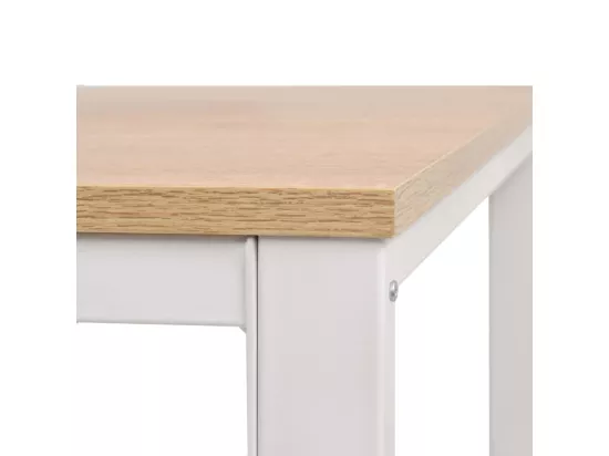 Table d'écriture 120x60x75 cm Chêne et blanc