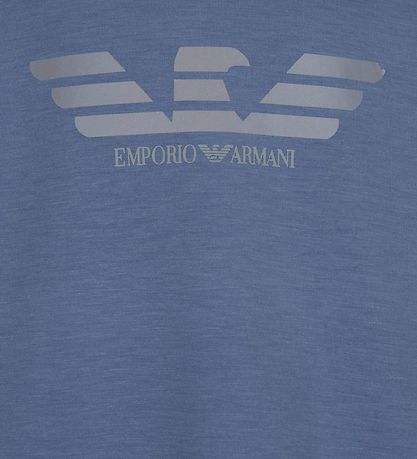 Emporio Armani Kapuzenpullover - Mattblau m. Reflex/Logo