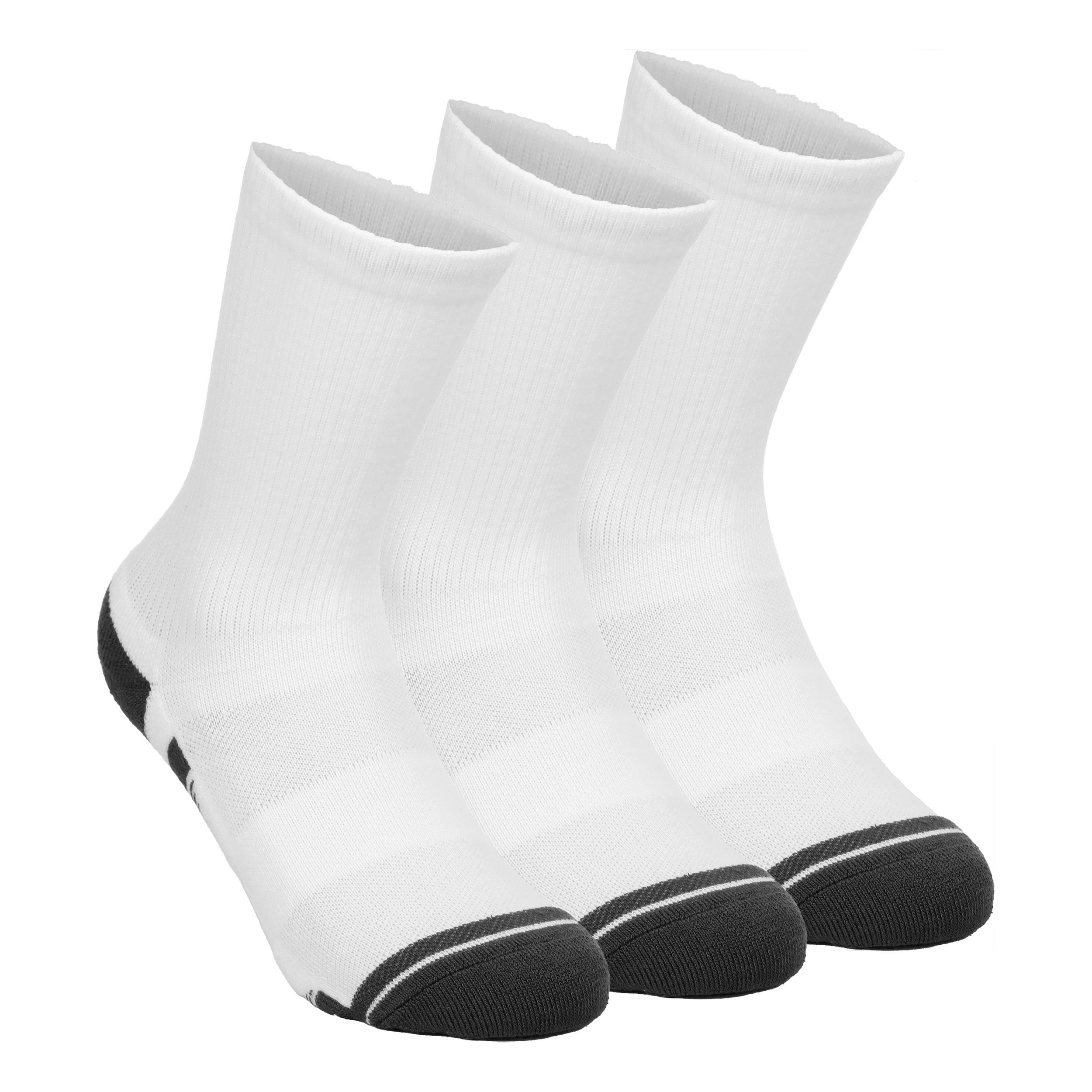 Under Armour Performance Tech Crew Chaussettes De Sport Pack De 3 - Blanc