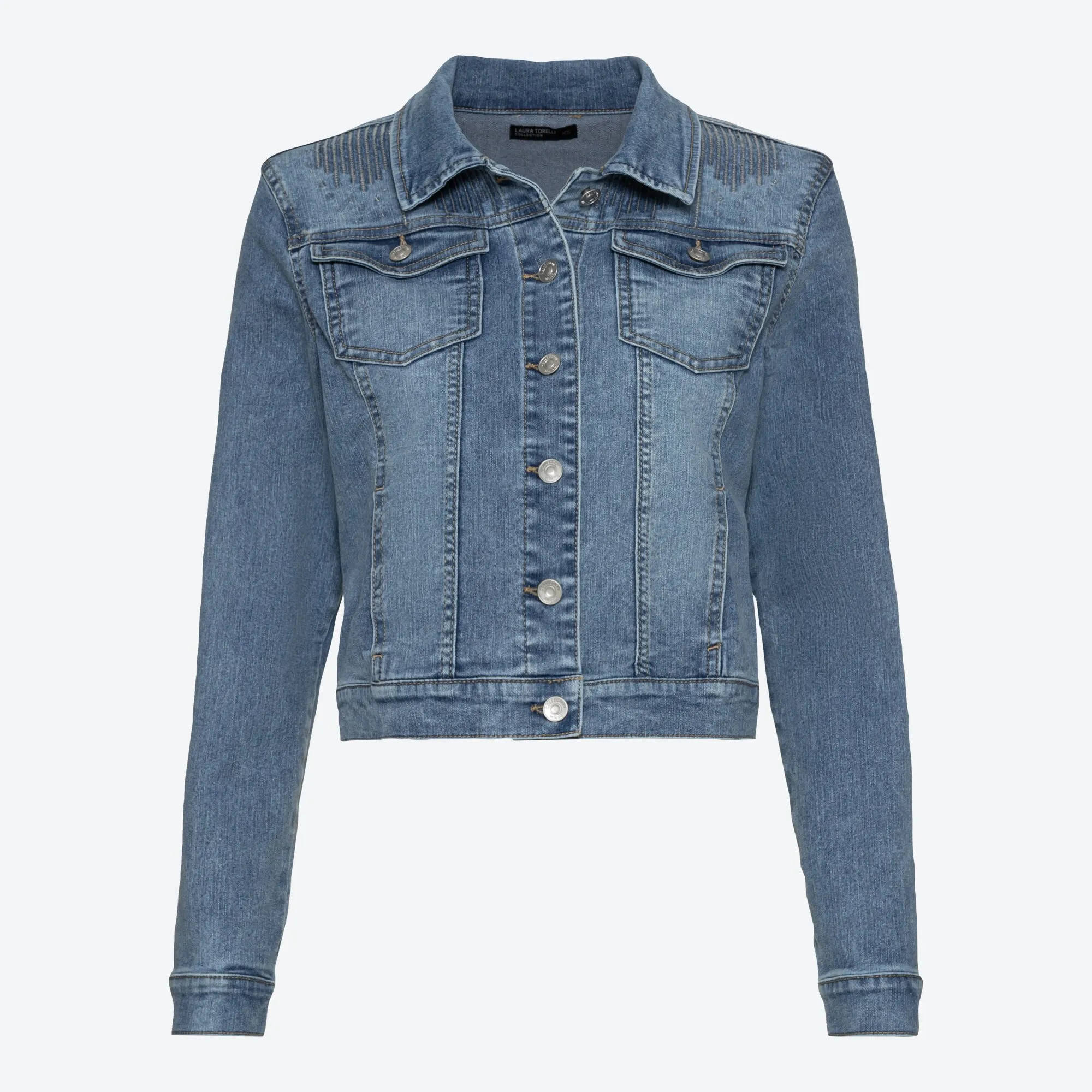 Damen-Jeansjacke mit Paillettenverzierung