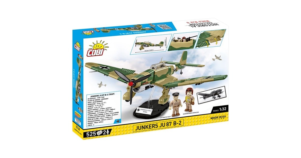 COBIHistorical Collection - Junkers Ju 87 B-2 Constructiespeelgoed  (Schaal 1:32)