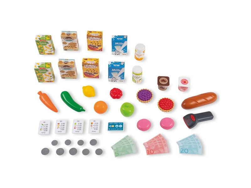 Smoby Supermarkt mit Einkaufswagen Kaufmannsladen mit über 50 Accessoires