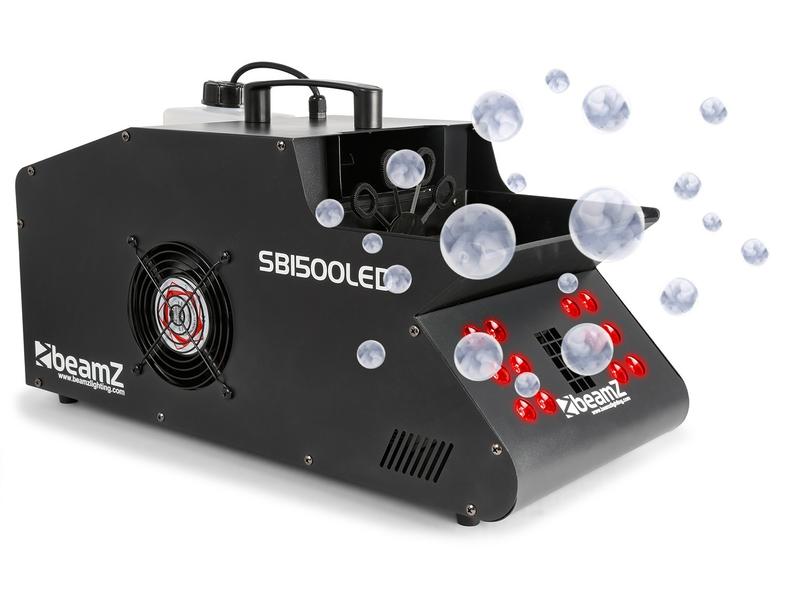 BeamZ Seifenblasen-/Nebelmaschine SB1500LED Nebel- und Seifenblasenmaschine mit LED-Beleuchtung