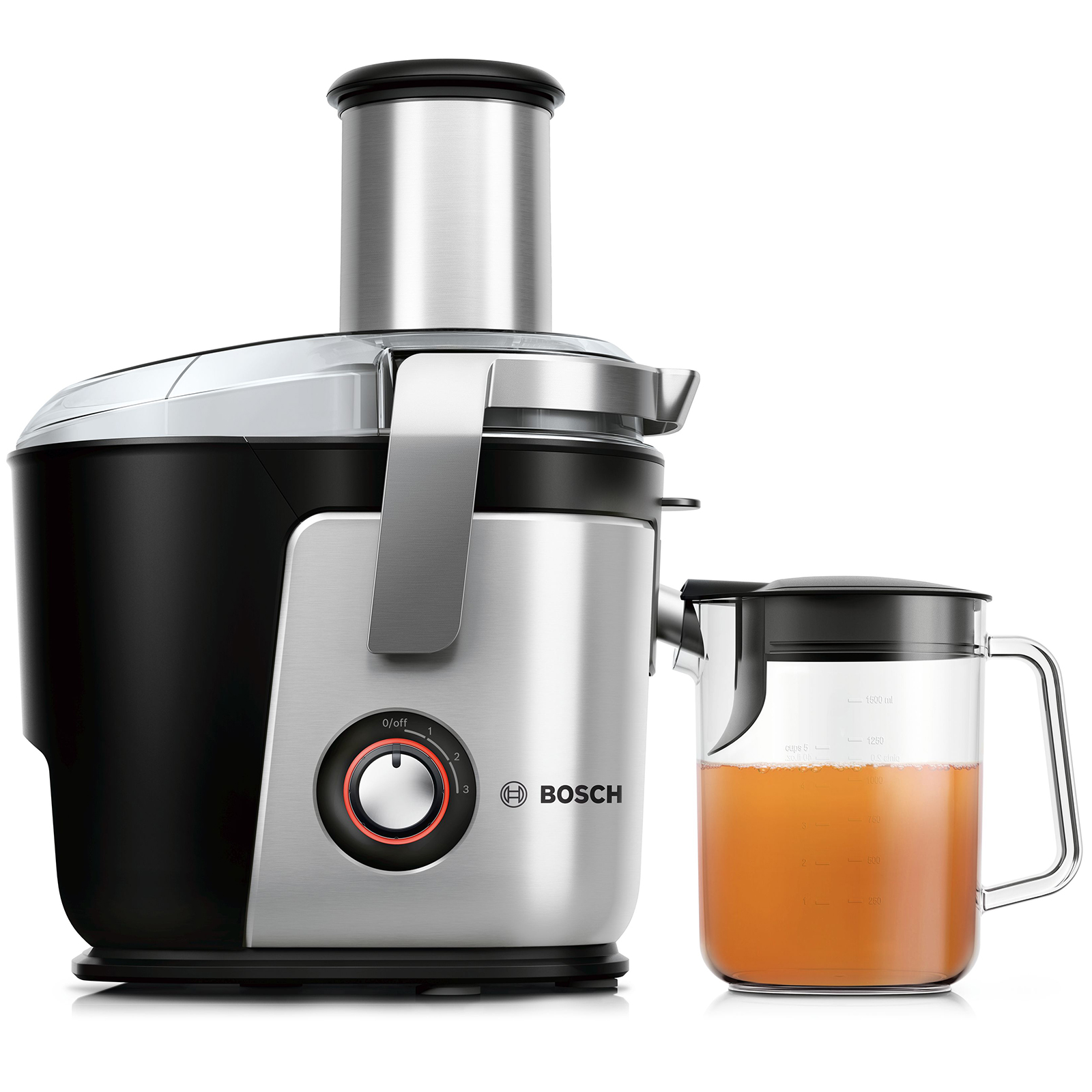 BOSCH Entsafter MES4010 - silber - mit Saftbehälter