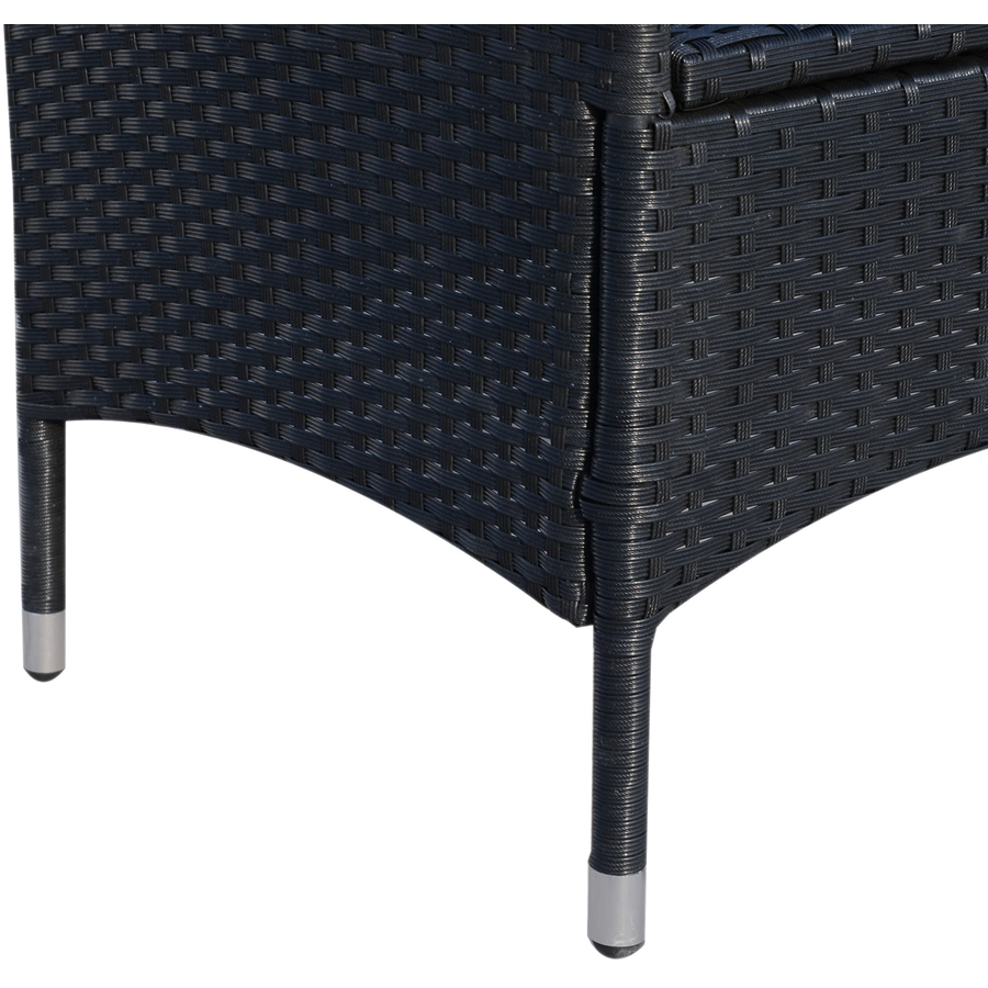 Outsunny Rattan-Sitzgruppe als 3-teiliges Set schwarz