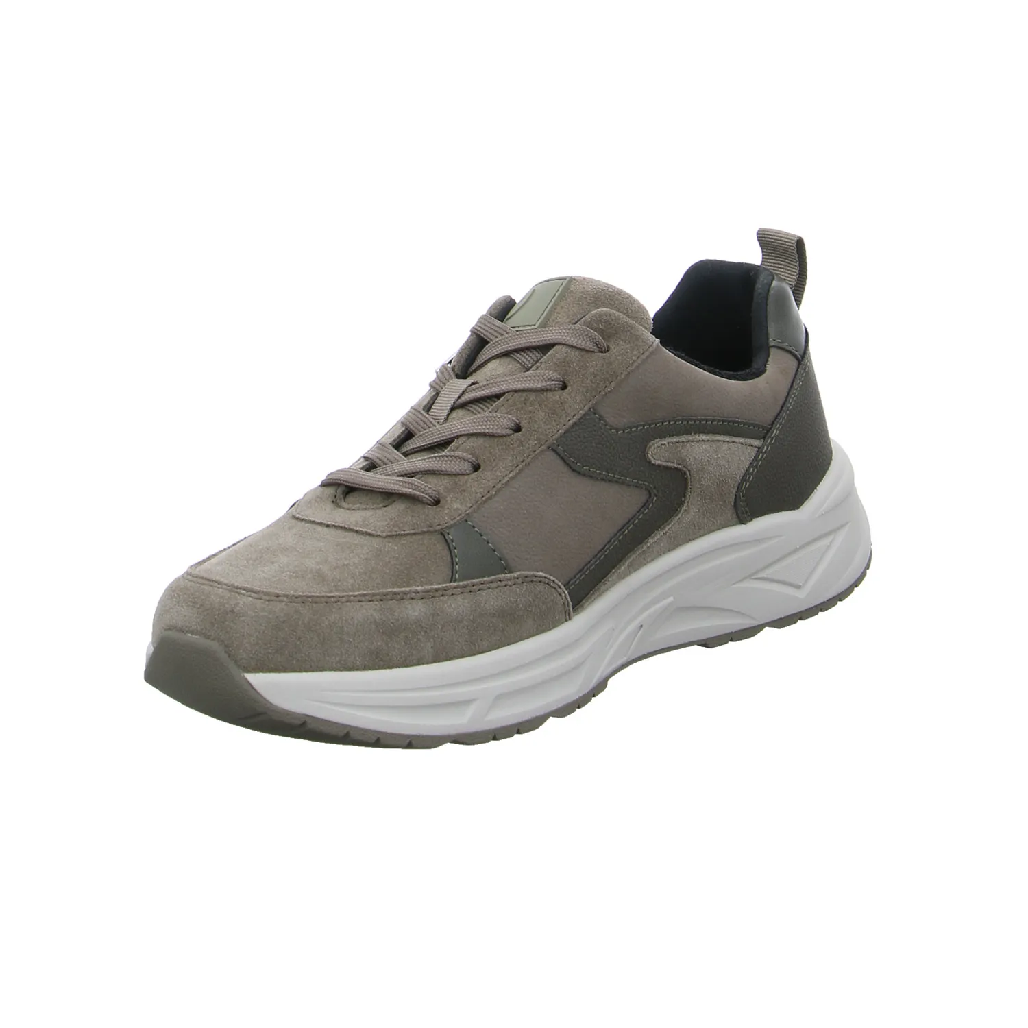 WALDLÄUFER Halbschuhe Sneaker Olive Leder