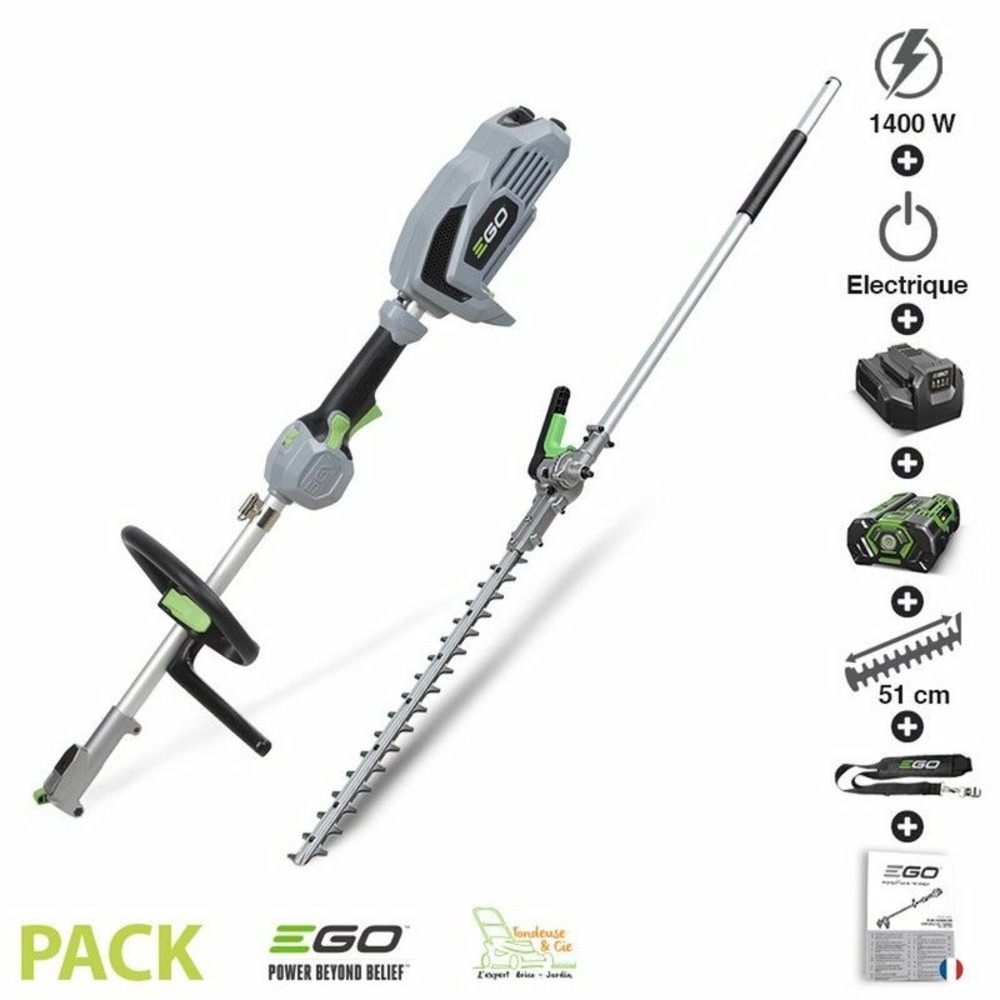 Pack taille haie sur perche à batterie et chargeur inclus ego power+ ph1400 hta