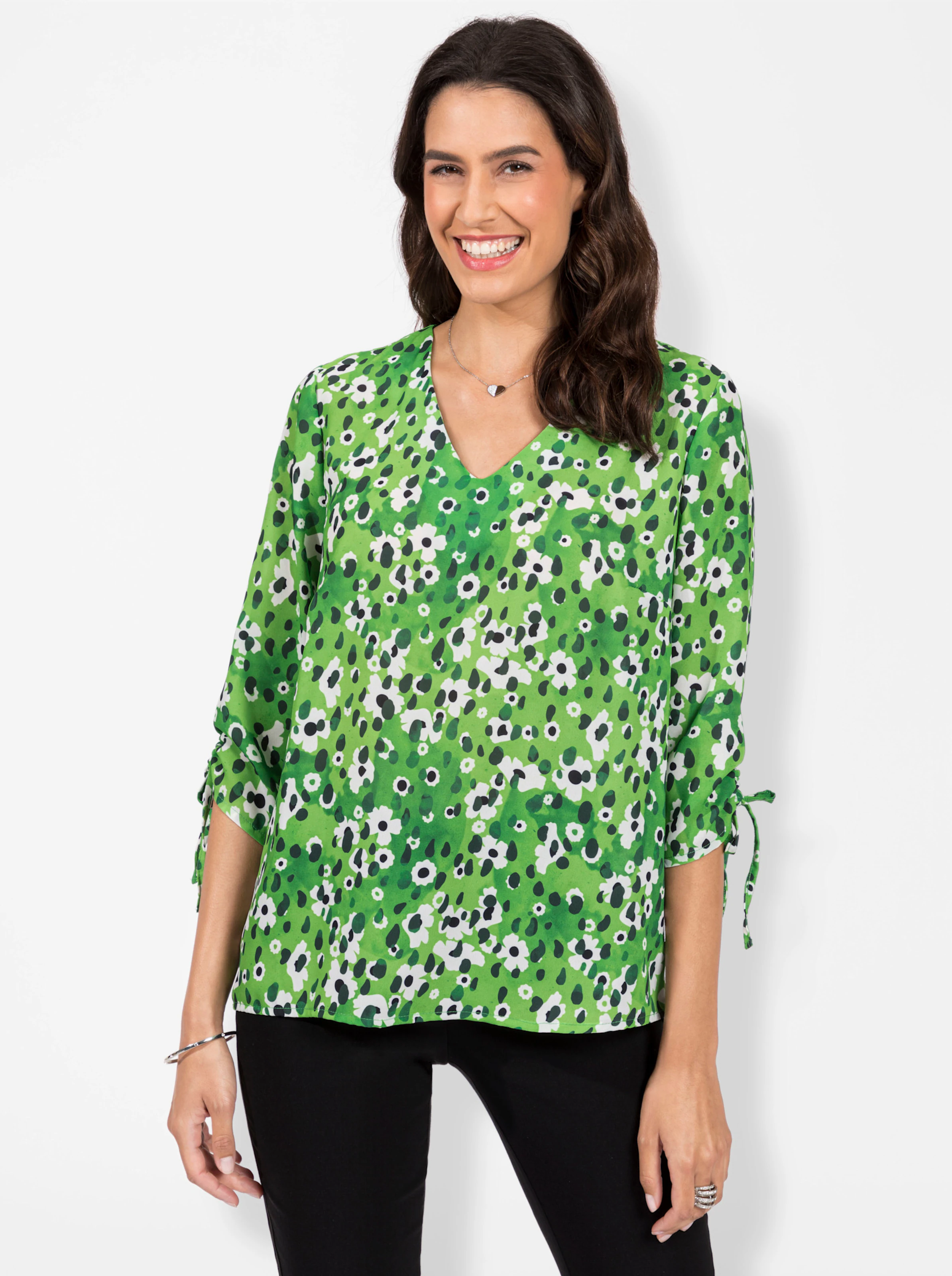 Bluse in apfel-bedruckt
