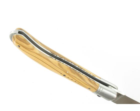 Laguiole Nature Guilloché Olivier Couteau de Poche - Laguiole par Fontenille Pataud