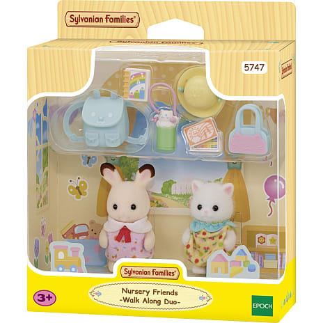 Sylvanian Families vuggestue-venner - walk along duo