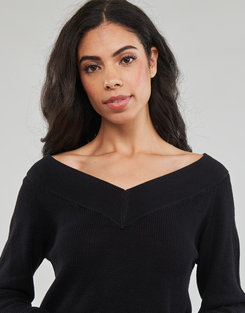 Vero Moda - VMNEWLEXSUN LS DOUBLE V-NCK - Noir