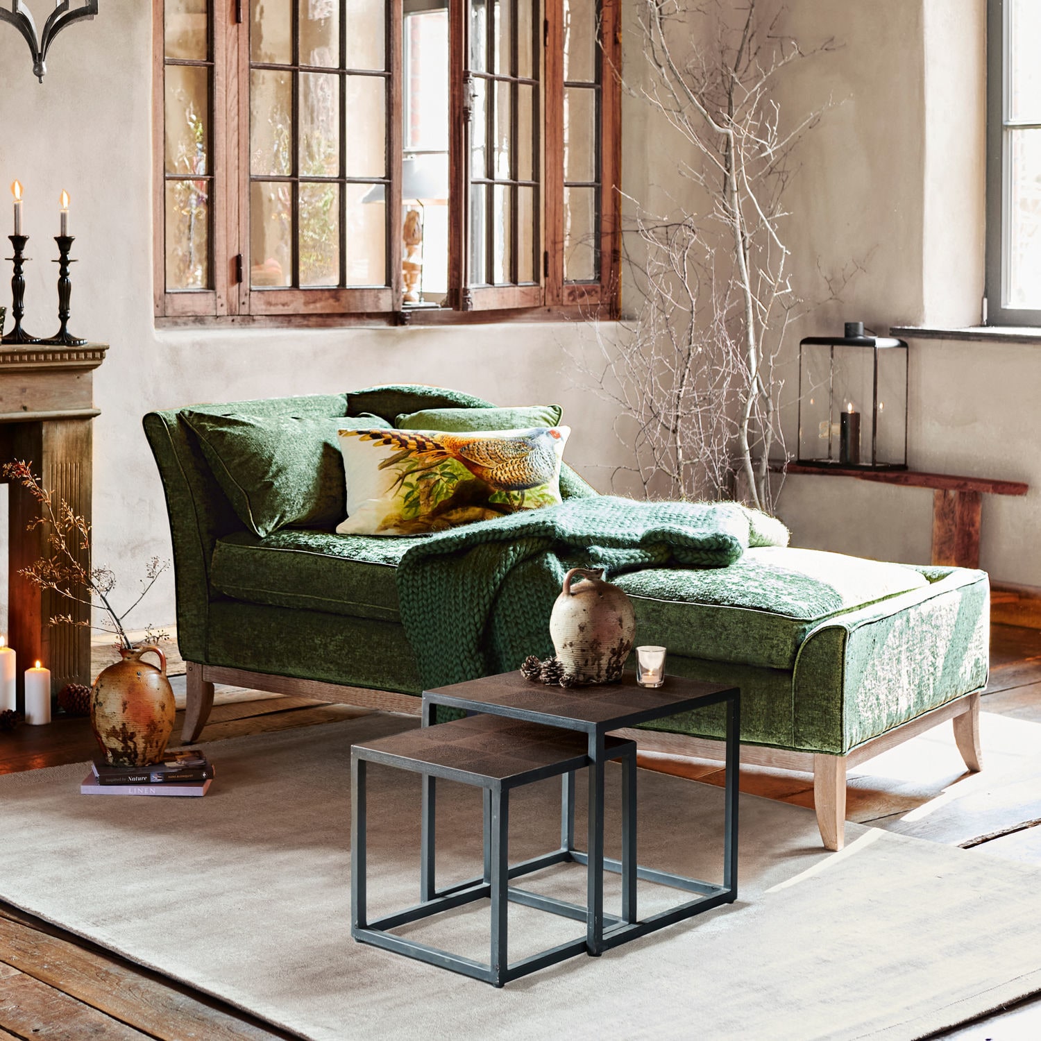 Chaiselongue Alphonse grün