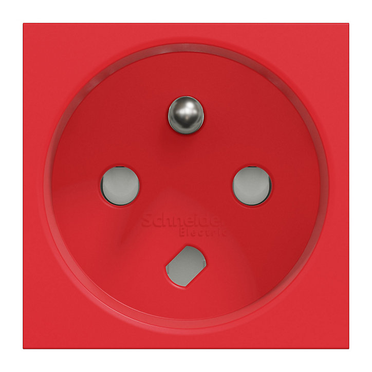Mécanisme prise avec terre 90° Schneider Electric Unica Pro rouge