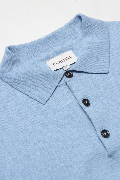 Campbell blauwe heren polo