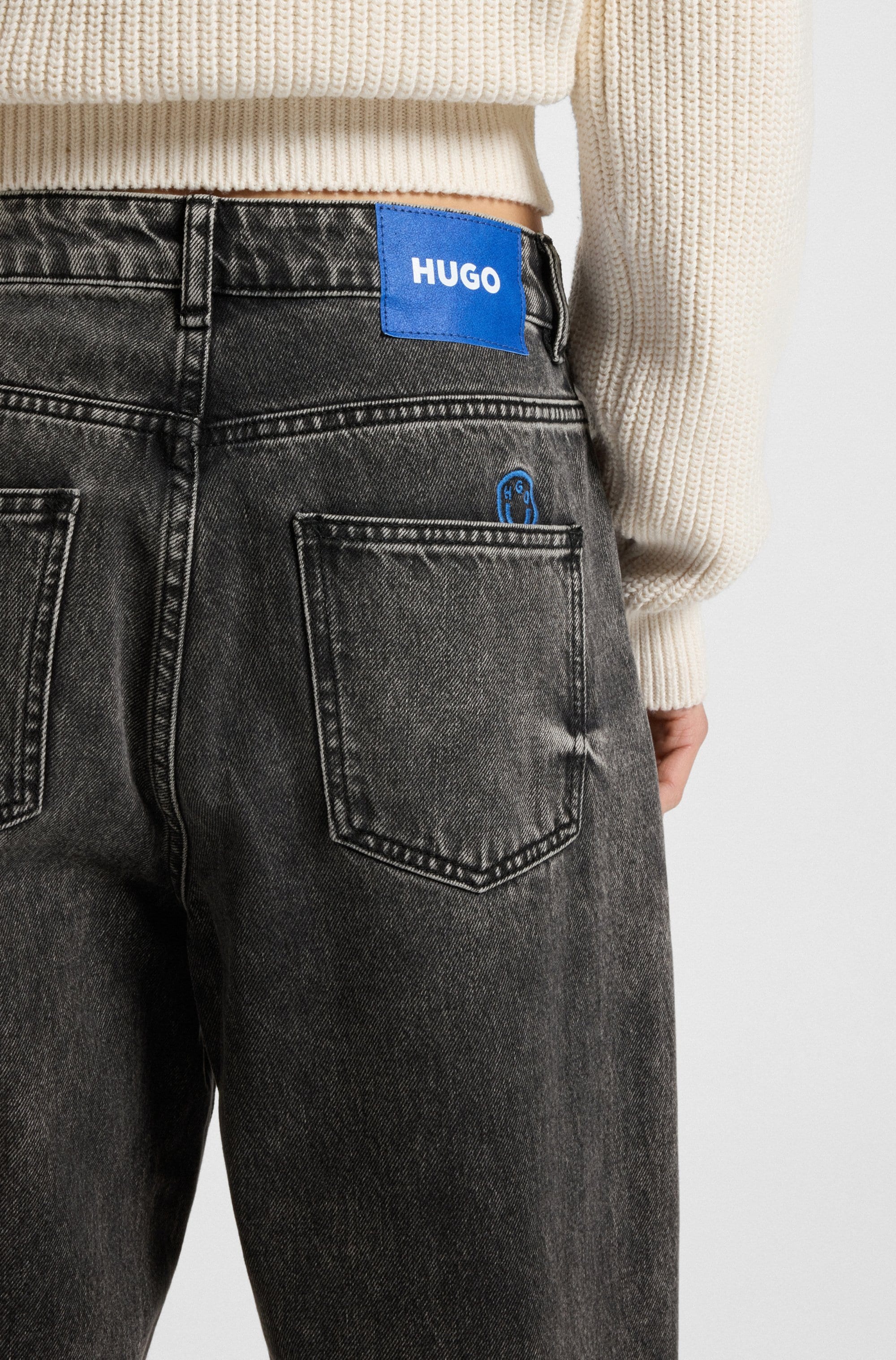 HUGO Blue 5-Pocket-Jeans »Leni« Low Rise im Relaxed Fit