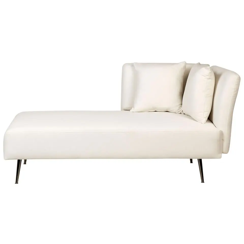 RIOM - Chaise longue - Wit - Rechtszijdig - Stof