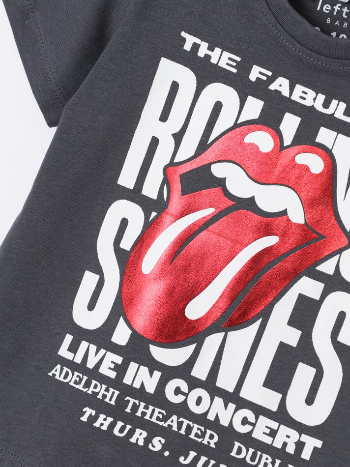Conjunto de camiseta e bermuda Rolling Stones - Universal - Cinza Antracite