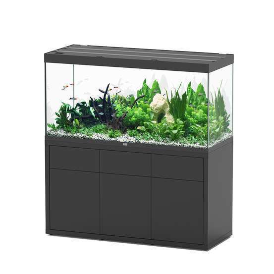 Aquarium et Meuble 2 portes Sublime Led 2.0 Noir L.150x P.50x H.75 cm