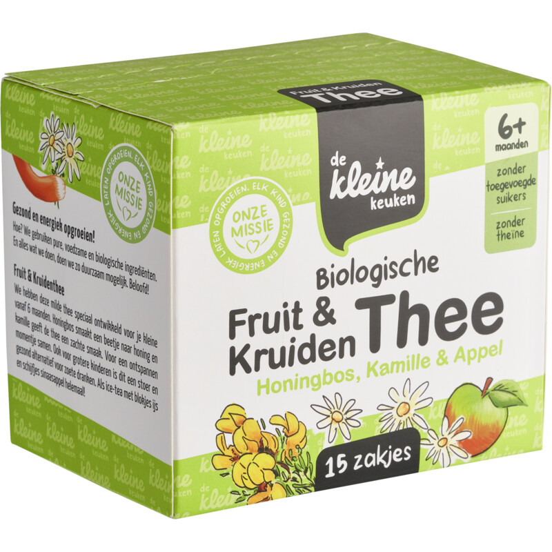 De Kleine Keuken Biologische thee honingbos kamille 6m+