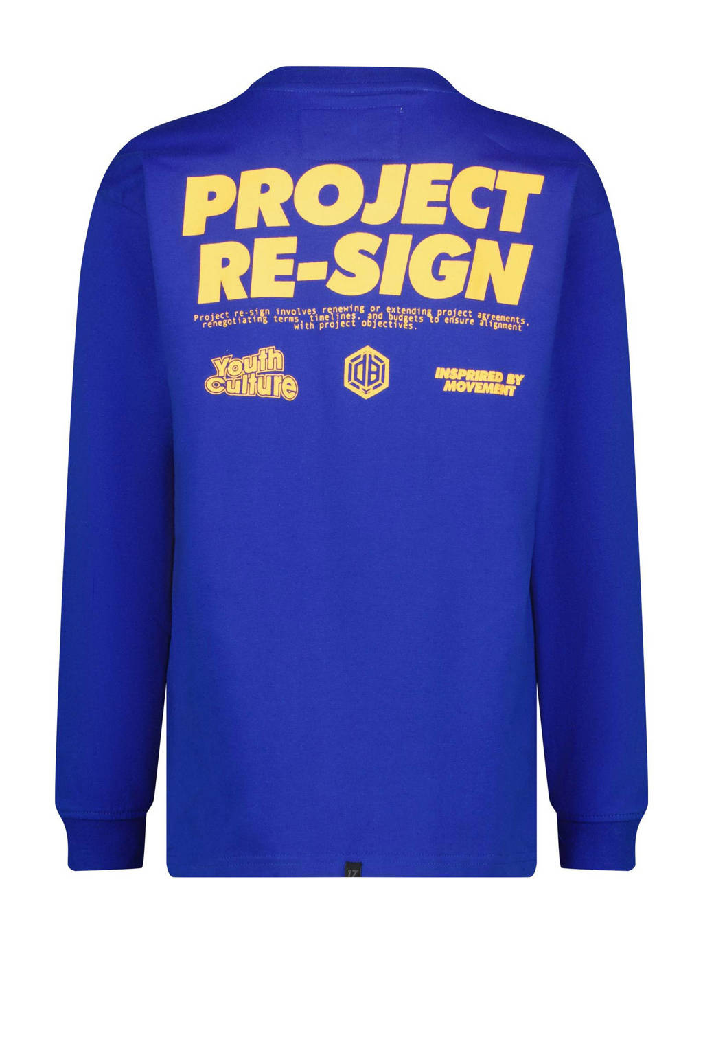 Vingino longsleeve Jetrod met backprint hardblauw