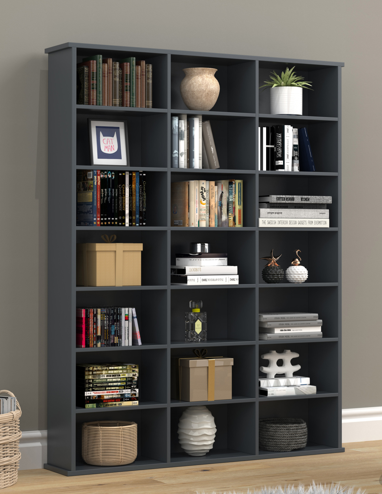 Regal MEGOSA M - anthrazit- 136 cm hoch