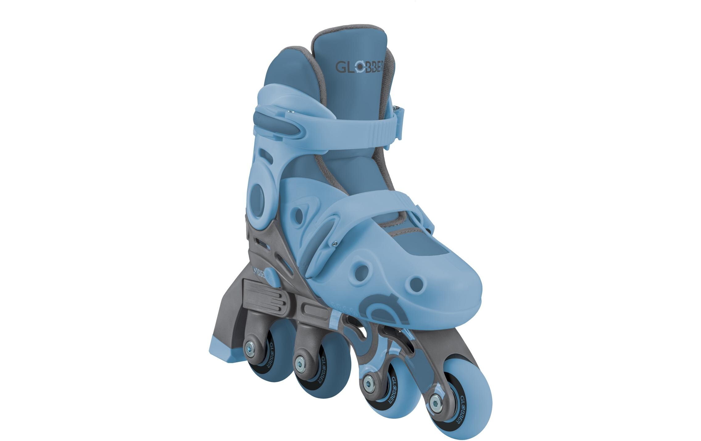 Inline-Skates 2 in 1 Gr. 30-33, AschblauAnpassbare Skates