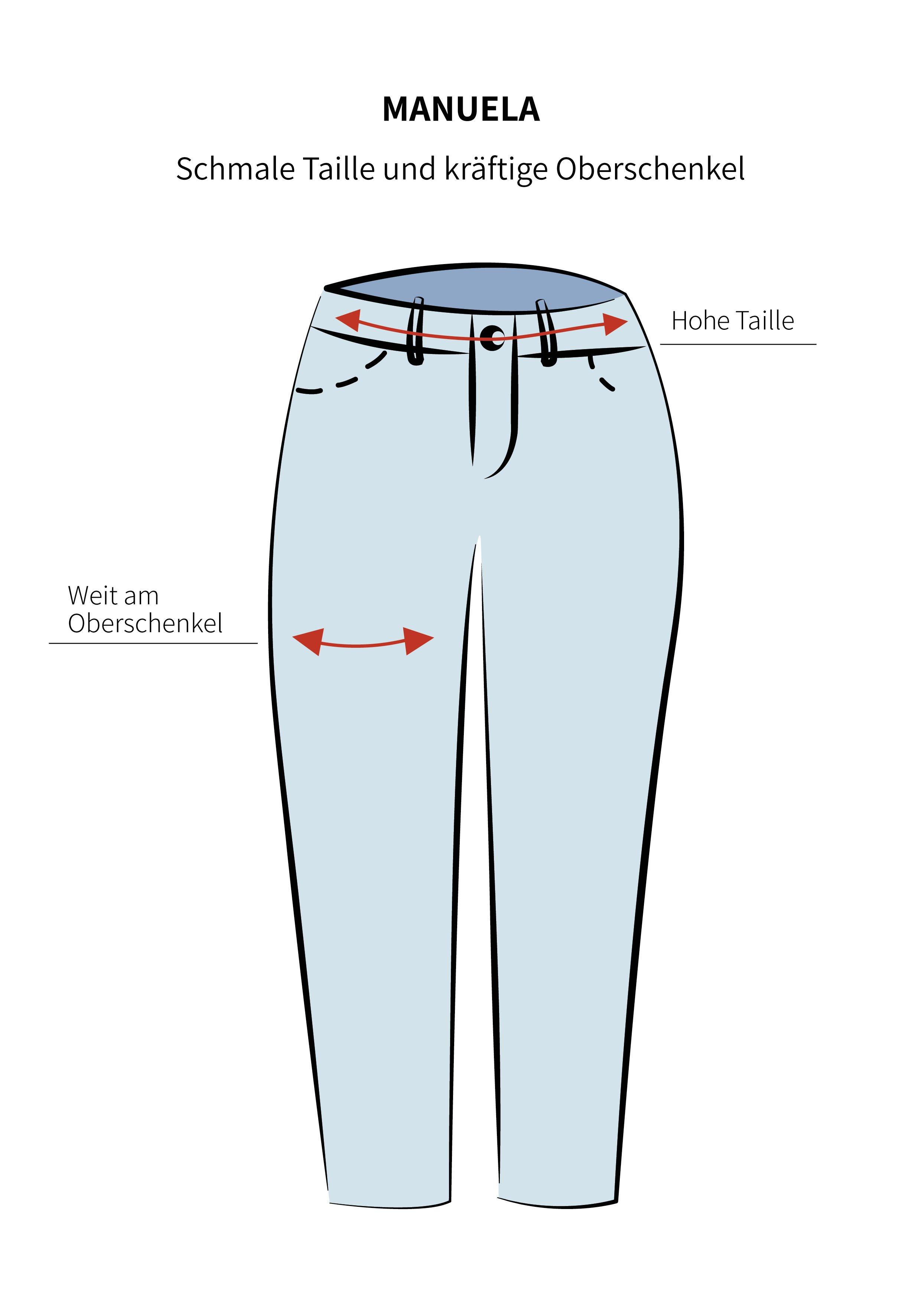 Gerade Jeans in Curvy-Schnitt MANUELA
