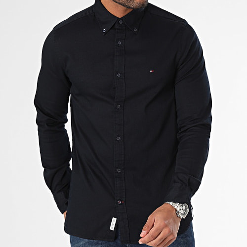 Chemise Manches Longues Flex Dobby 9970 Bleu Marine