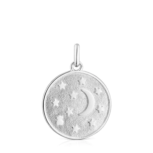 Medalha de prata lua e estrelas Eficaz